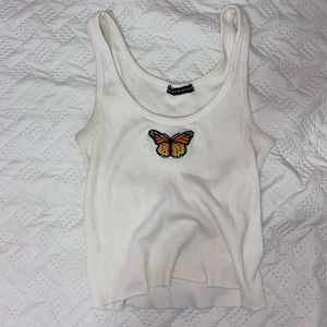 brandy melville butterfly tank !!